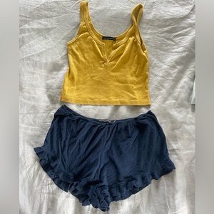 Brandy Melville Top and Shorts